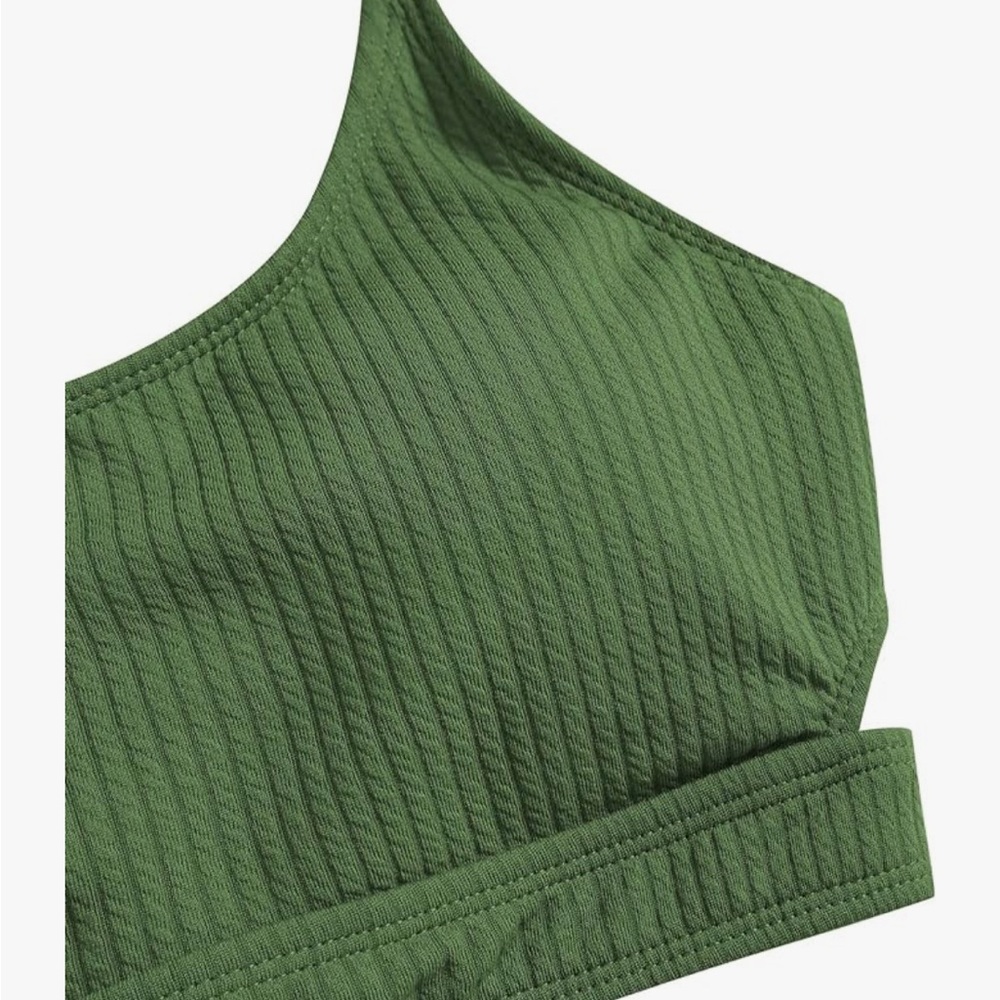 Green Ribbed Bikini - Picture 3 of 3